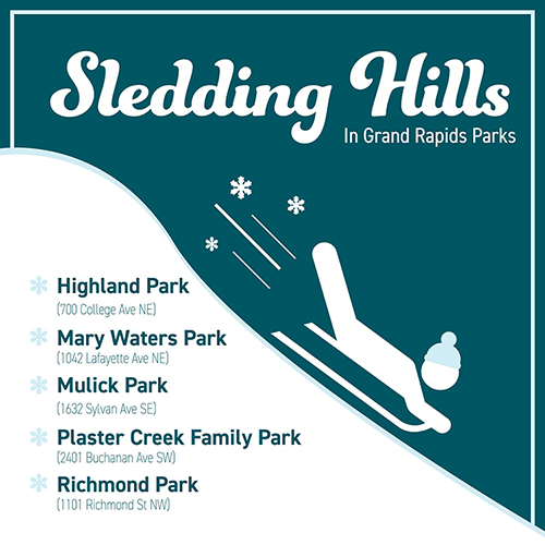 Around GR - Winter in Grand Rapids - Sledding Hills